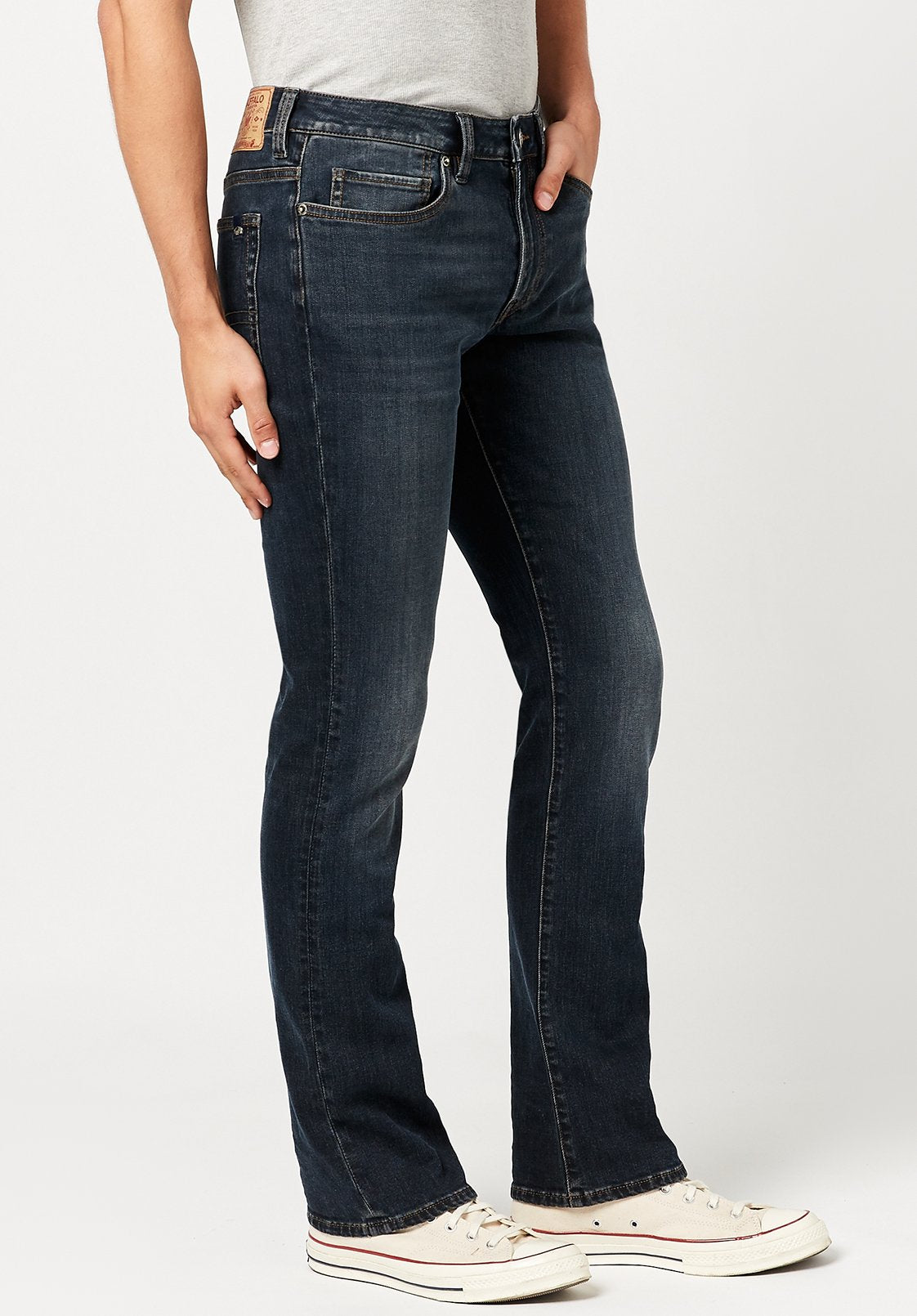 Buffalo David Bitton Men's King Slim Boot Cut Jeans Navy 33X32