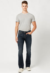 Buffalo David Bitton Men's King Slim Boot Cut Jeans Navy 33X32