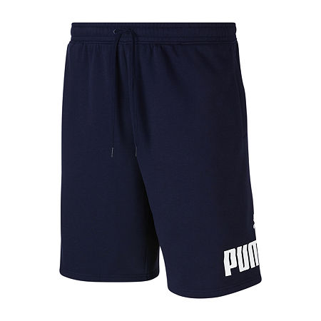 Puma Mens Regular fit Athletic Basketball Shorts Small Blue Solid