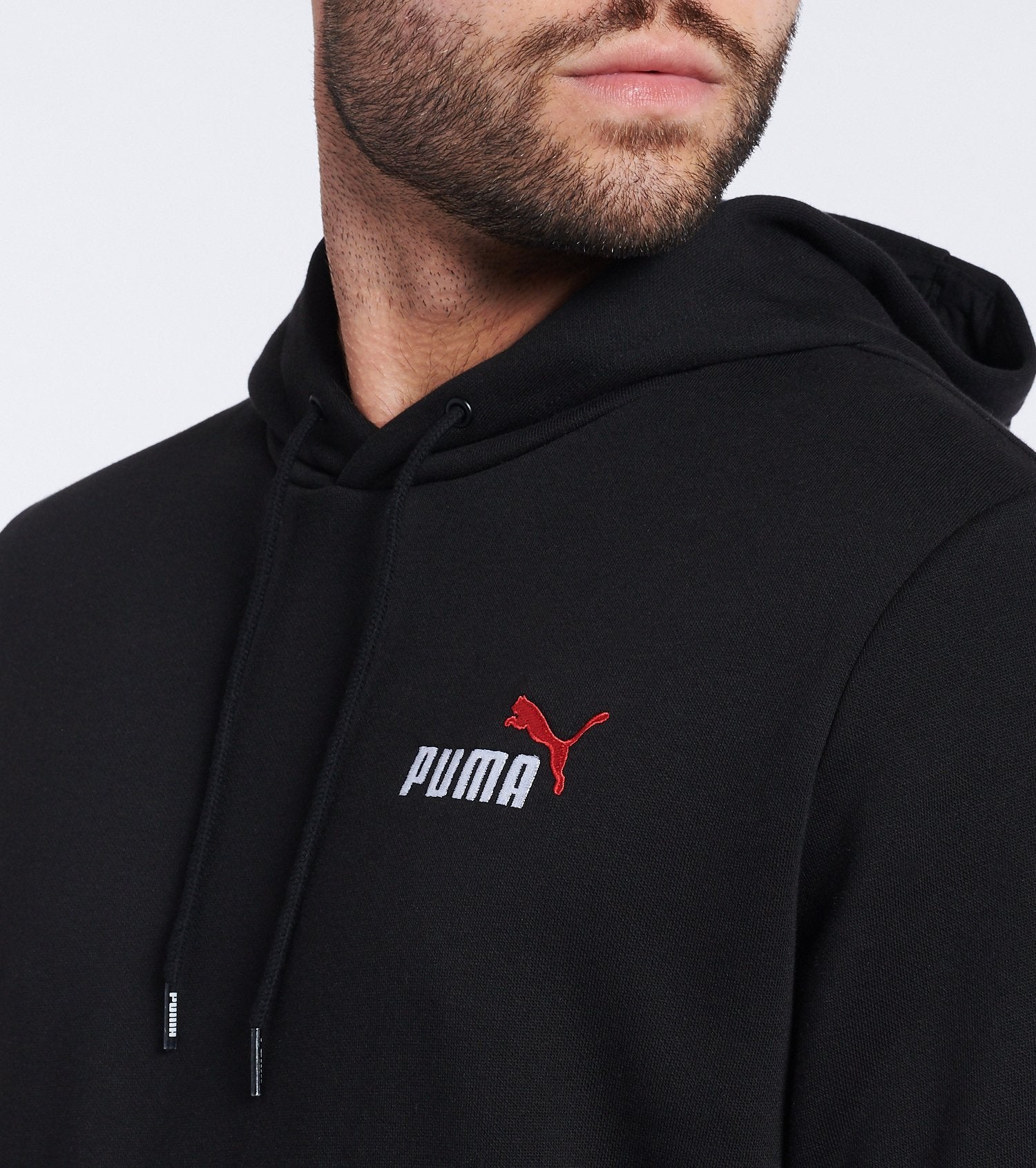 PUMA Mens Essential Small Logo Fleece Hoodie Sweatshirt Medium Black