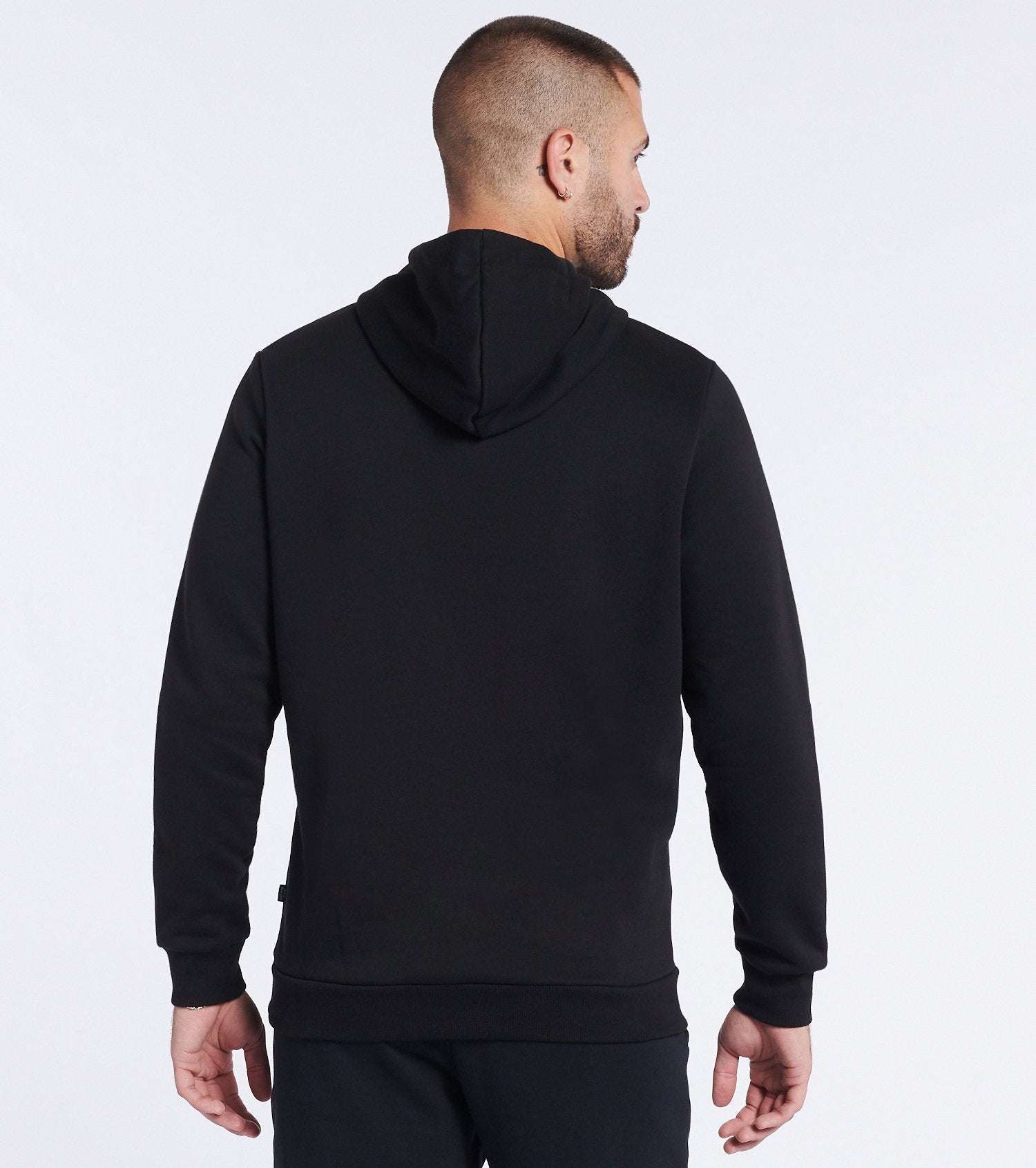 PUMA Mens Essential Small Logo Fleece Hoodie Sweatshirt Large Black