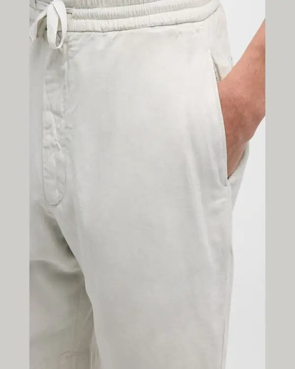 Officine Generale Mens Classic fit Drawstring Shorts 48 / 8.2 Beige Solid
