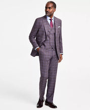 Tayion Mens Regular fit Suit Jacket Blazer 42 S Purple Plaid