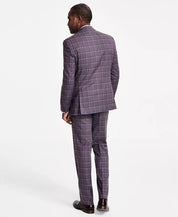 Tayion Mens Regular fit Suit Jacket Blazer 42 S Purple Plaid