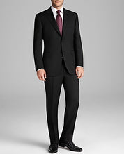 Canali Mens Siena Classic Fit Suit Jacket EU 52C / 42S Black Two Button