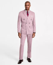 Tayion Mens Classic fit Suit Jacket Blazer 44 S Pink Solid