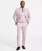 Tayion Mens Regular fit Suit Jacket Blazer 42 R Pink Windowpane