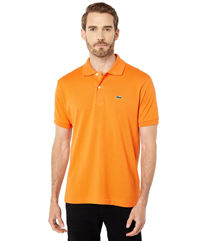 Lacoste Mens Short Sleeve L.12.12 Pique Polo Shirt Fango Orange EU 6 US XL