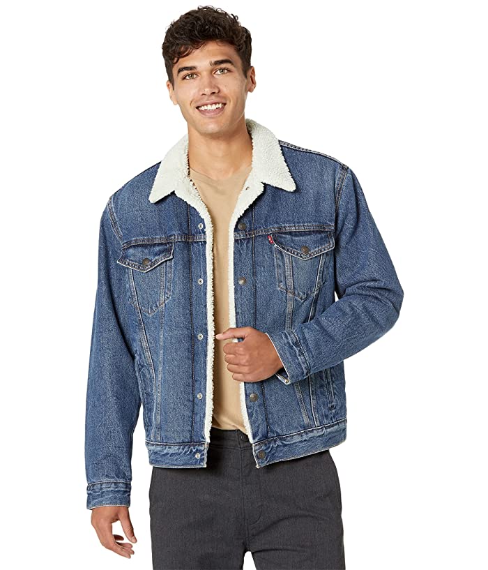 Levi's Type 3 Faux Fur Trimmed Trucker Jacket Blue Medium