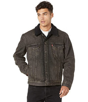 Levi's Mens Type III Sherpa Trucker Jacket BLACK MEDIUM