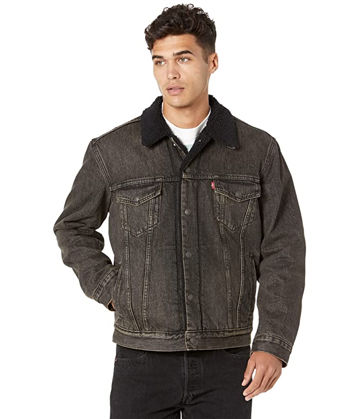Levi's Mens Type III Sherpa Trucker Jacket BLACK MEDIUM