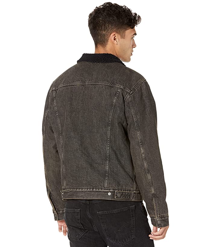 Levi's Mens Type III Sherpa Trucker Jacket BLACK MEDIUM