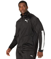 Puma Mens Contrast Zip-Front Track Black white Large Tall