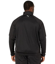 Puma Mens Contrast Zip-Front Track Black white Large Tall