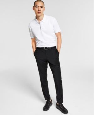 Hugo Boss Mens Modern fit Dress Pants 30 / 32 Black Solid Stretch
