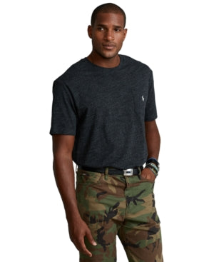 Polo Ralph Lauren Men's Big & Tall Classic Fit Pocket T Shirt Black XLT