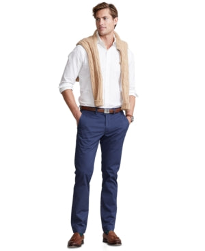 Polo Ralph Lauren Men's Stretch Slim Fit Chino Pants 40 x 32 Light Navy Blue