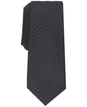 Alfani Men Regular fit Tie Necktie One Size Black Geometric