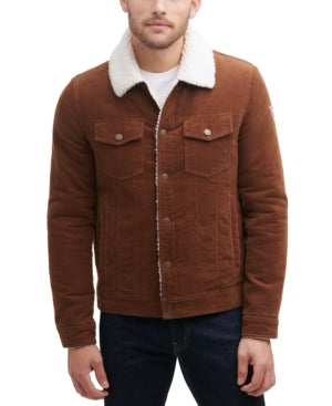Guess Mens Bomber Jacket Coat Small Brown Solid
