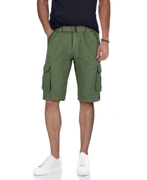 X Ray Men's Belted Cargo Shorts Grass 38