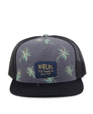 Rip Curl Men's Party Palm Trucker Hat Black OSFA