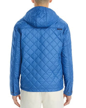 Peter Millar Mens Crown Essex Quilted Hooded Jacket Coat Large Moon Blue