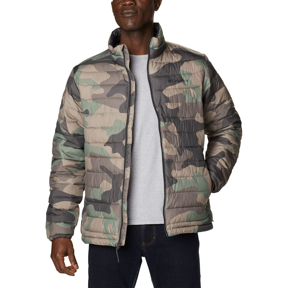 Columbia Men's Powder Lite Jacket Small Camouflage Green / Cypress