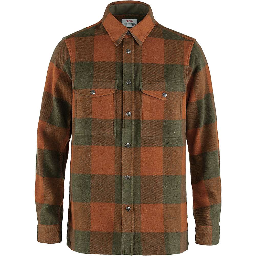 Fjallraven Mens Canada Shirt Jacket Coat Autumn Leaf Orange Green Small
