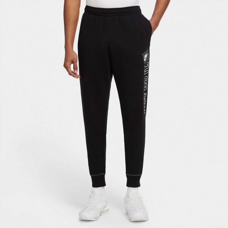 Nike Men's Just Do It Fleece Jogger Sweatpants Black Medium