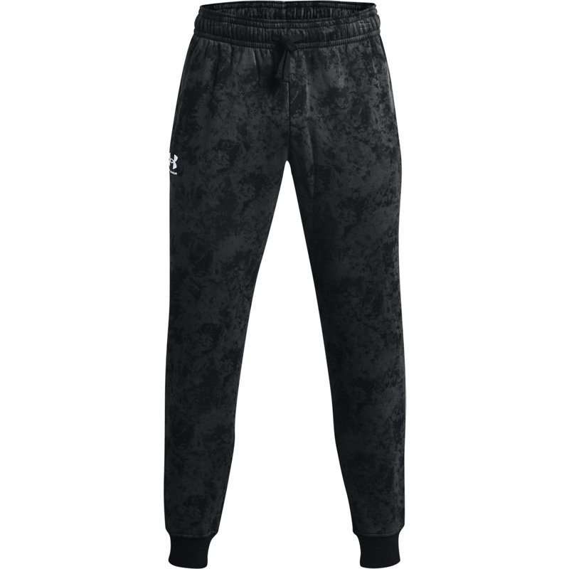 Under Armour Mens Rival Fleece Cloud Camo Sweatpants Black 2XL
