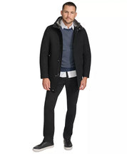 Calvin Klein Men's Walker Coat Detachable Faux Fur Collar Black Small