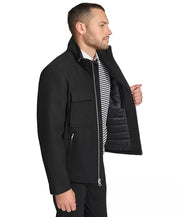 Calvin Klein Men's Hipster Full Zip Jacket Coat Zip Out Hood Black Small