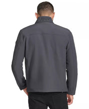 Calvin Klein Men's Soft Shell Open Bottom Zip Jacket Grey Small