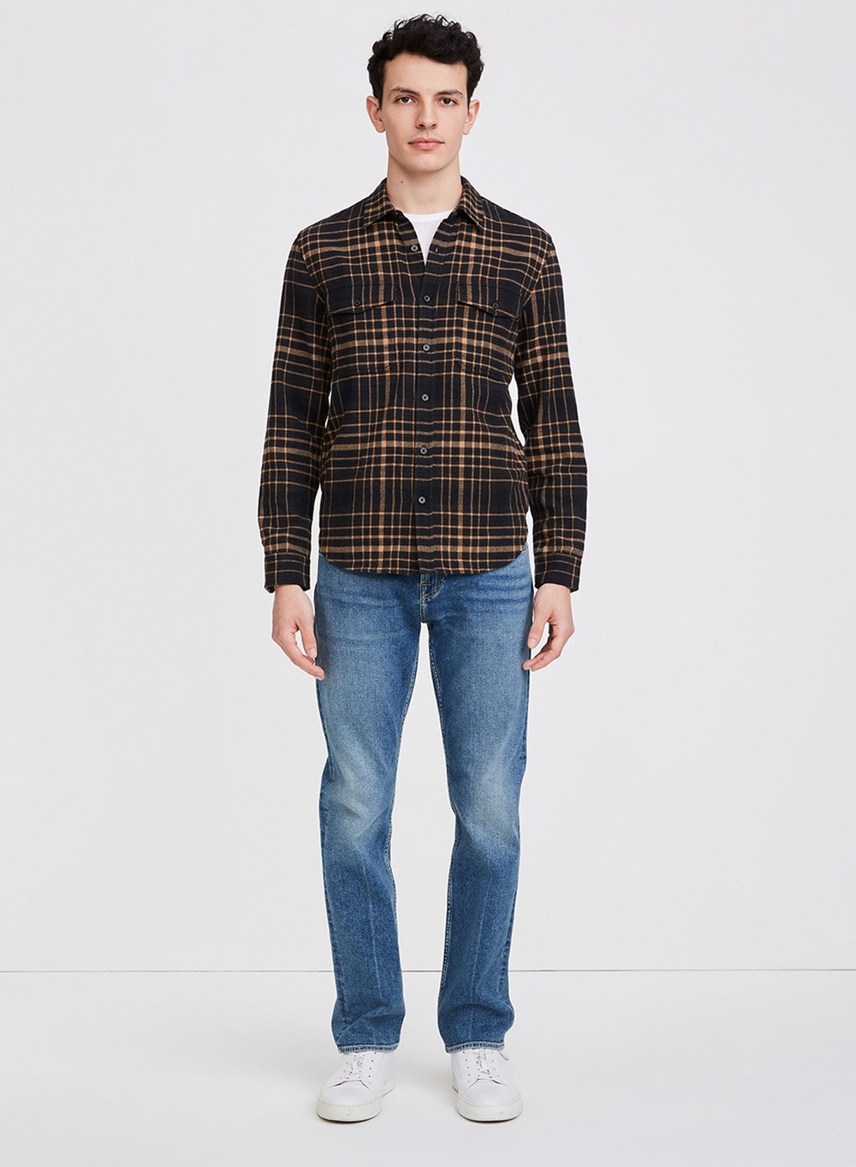 7For All Man Kind Men's The Straight Tapered Straight Leg Jeans Blue 32