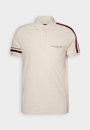 TOMMY HILFIGER Men's Global Stripe Regular Fit SS Polo Shirt XXL Natural White