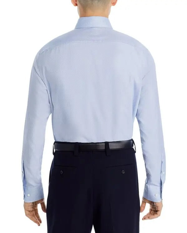 Hugo Boss Mens Josh Regular fit Button-Up Shirt Large / 16 / 43 Blue