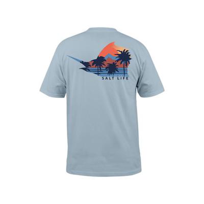 Salt Life Mens Regular fit Short Sleeve T-Shirt Shirt Medium Blue Solid