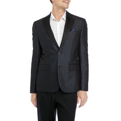 Tallia Men's Two Button Sport Coat Blue Black Multi Color Sparkle 40R