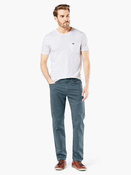 DOCKERS Men's Slim-Fit Supreme Flex  Stretch Alpha Jean Cut Pants Blue 36 x 29
