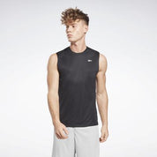 Reebok Mens Perforated Fitness Sleeveless Tank Top Grey Small