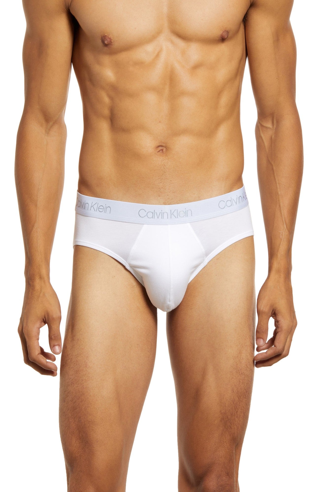 Calvin Klein Mens 3 Pack Hip Brief Underwear Set White XL