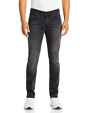 7 For All Mankind Mens Slim fit Jeans 36 / 32 Black Solid