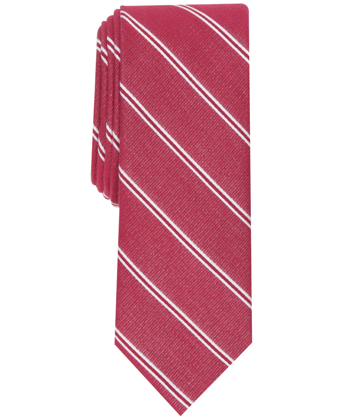 Bar Iii Men's Richardson Stripe Tie Red Necktie