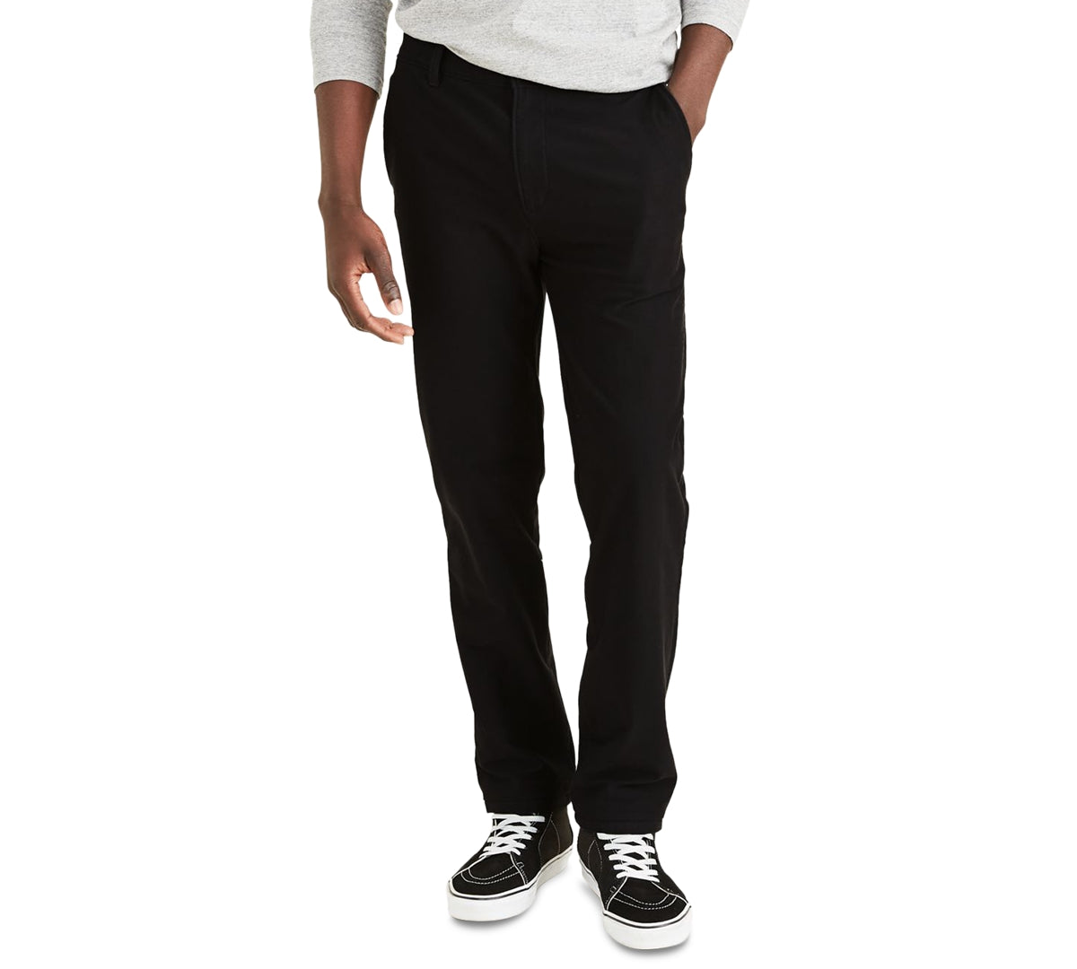 Dockers Men's Slim Fit Comfort Knit Chino Pants Mineral Black 34 x 30