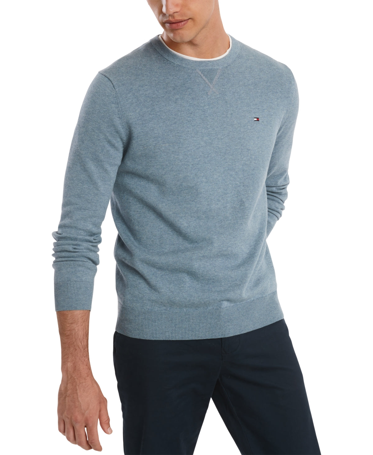 Tommy Hilfiger Mens Essential Crewneck Sweater Blue XS