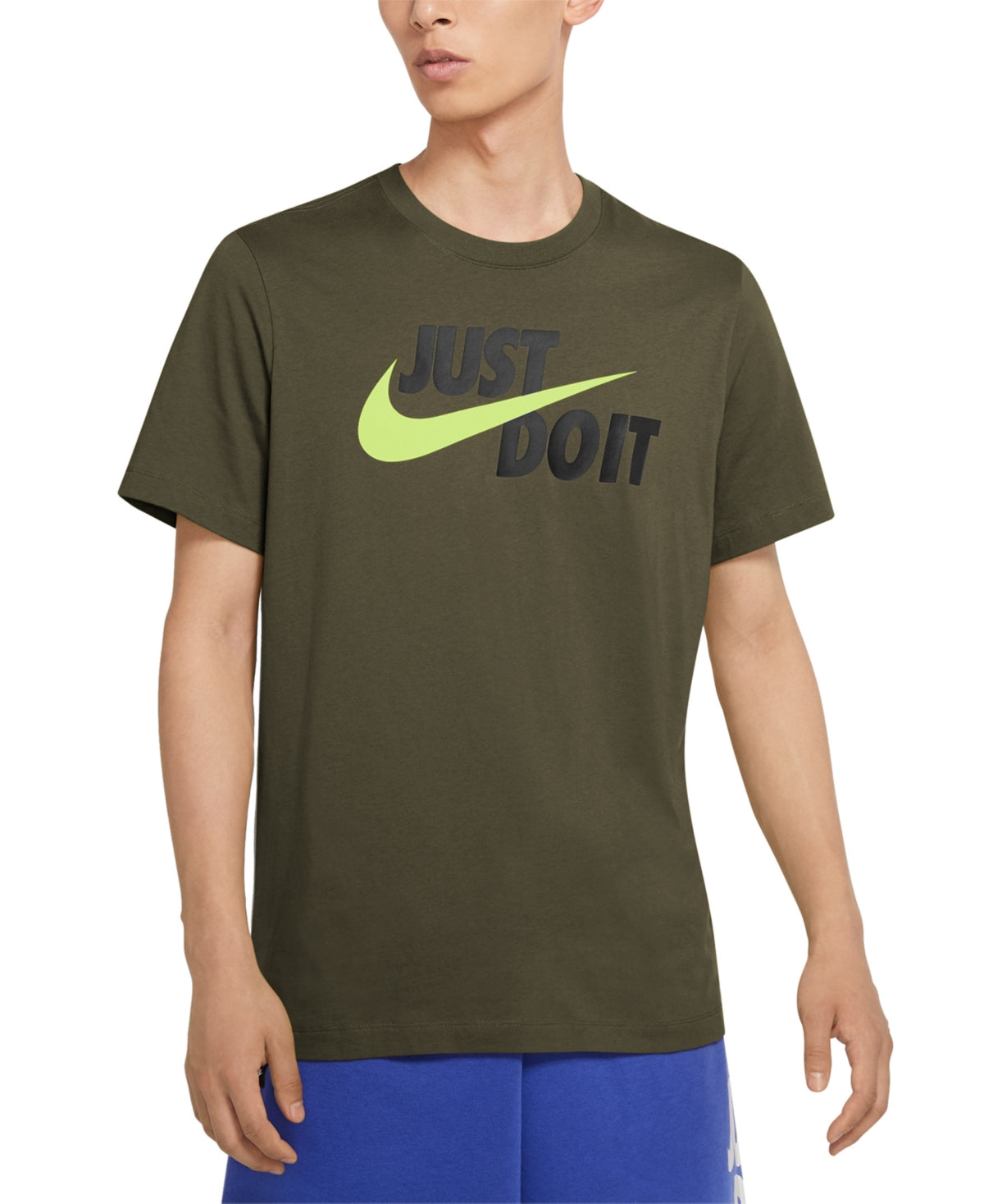 Nike Men's Sportswear Just Do It Tshirt Bright Green Small