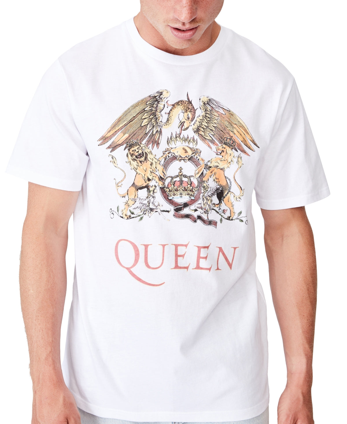 Cotton On Mens Queen Rock Graphic T Shirt White XL
