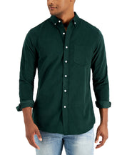 Club Room Mens Regular-Fit Stretch Corduroy Button Down Shirt Pine Grove XL