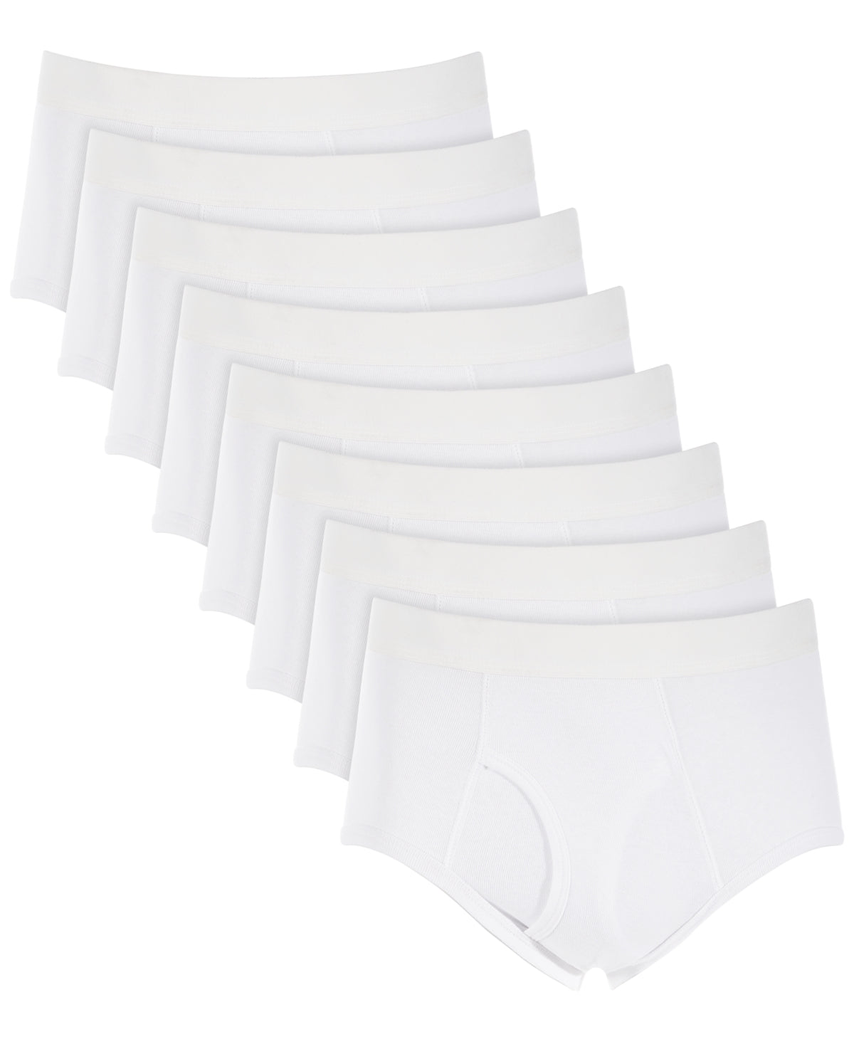 Club Room Mens 8-Pack Underwear White Briefs Small