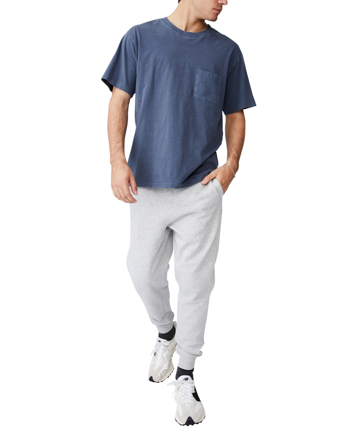 Cotton On Men's Trippy Slim Trackie Pants Grey XL